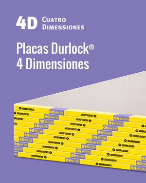 Placas Durlock® 4 Dimensiones