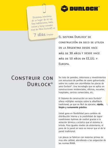 Sistema de construcción en seco Durlock®